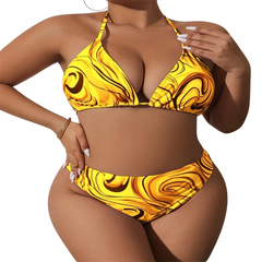 Alyssa 2 pieces Marble Print Yellow