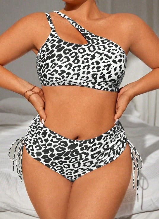 Arianne Black & White Leopard Print Bikini