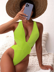 Amber Backless One Piece Swimsuit Green
