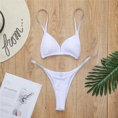 Vienna Diamond Straps Bikini White