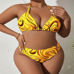 Alyssa 2 pieces Marble Print Yellow