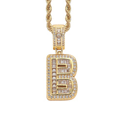 Letter Pendant with Gold Chain