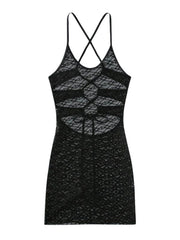 Black Dress Mesh Coverup