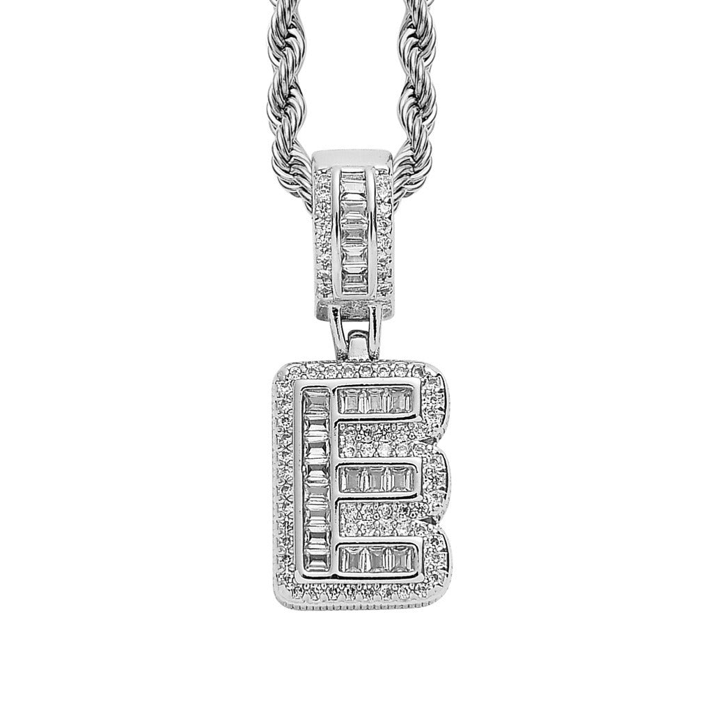 Silver Regular Letter Pendant