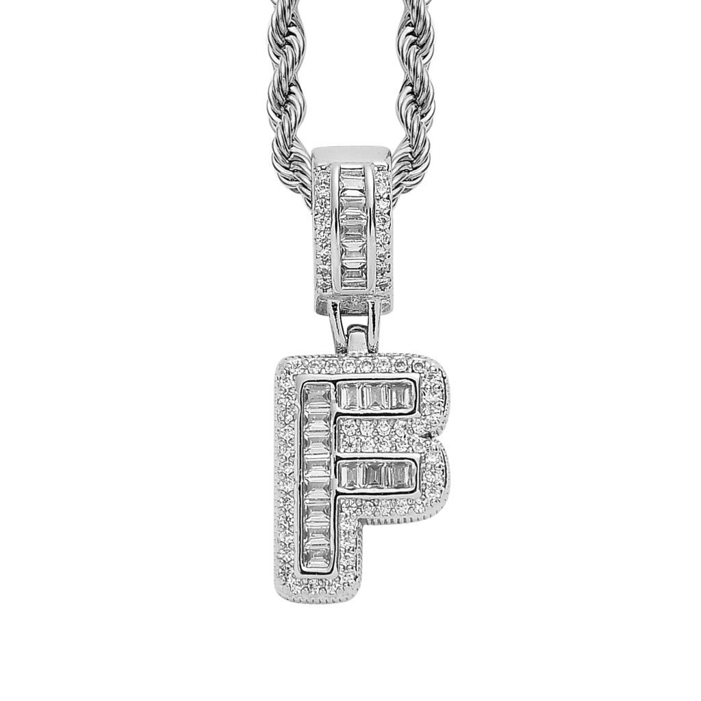Silver Regular Letter Pendant