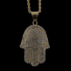Gold Hand with Diamonds