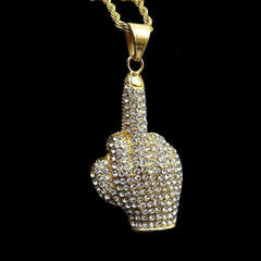 Golden Middle Finger Pendant