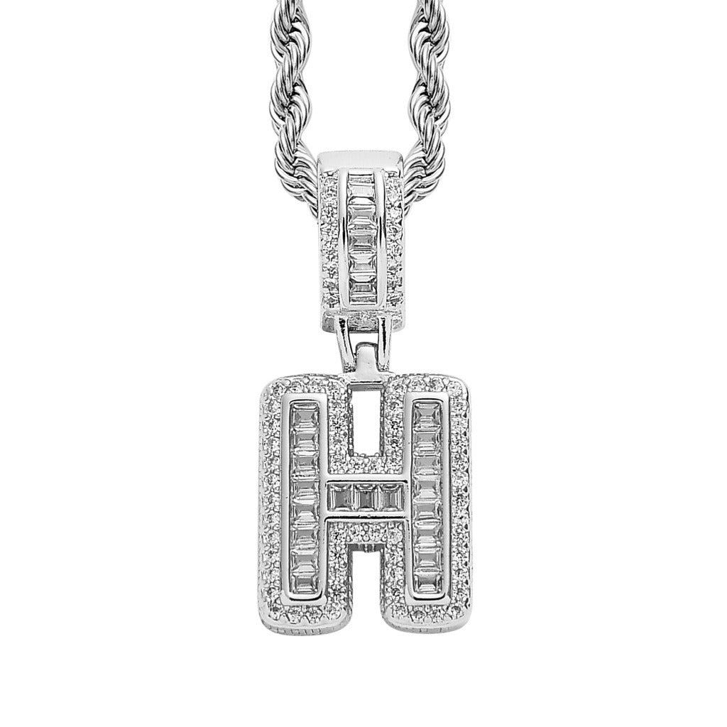 Silver Regular Letter Pendant