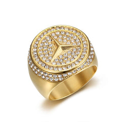 JW007-21-Gold with Diamond Mercedes