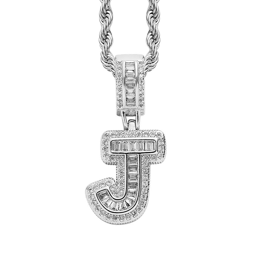 Silver Regular Letter Pendant