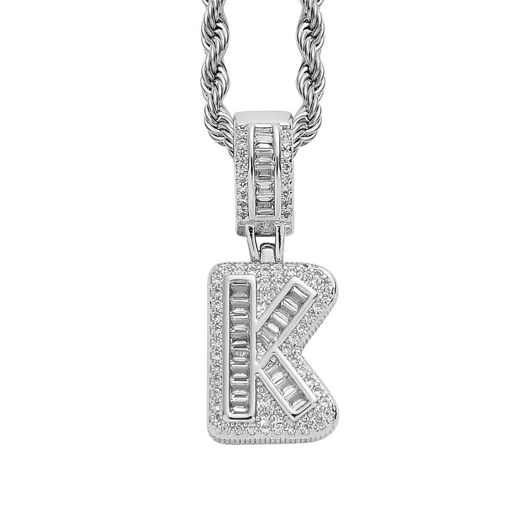 Silver Regular Letter Pendant