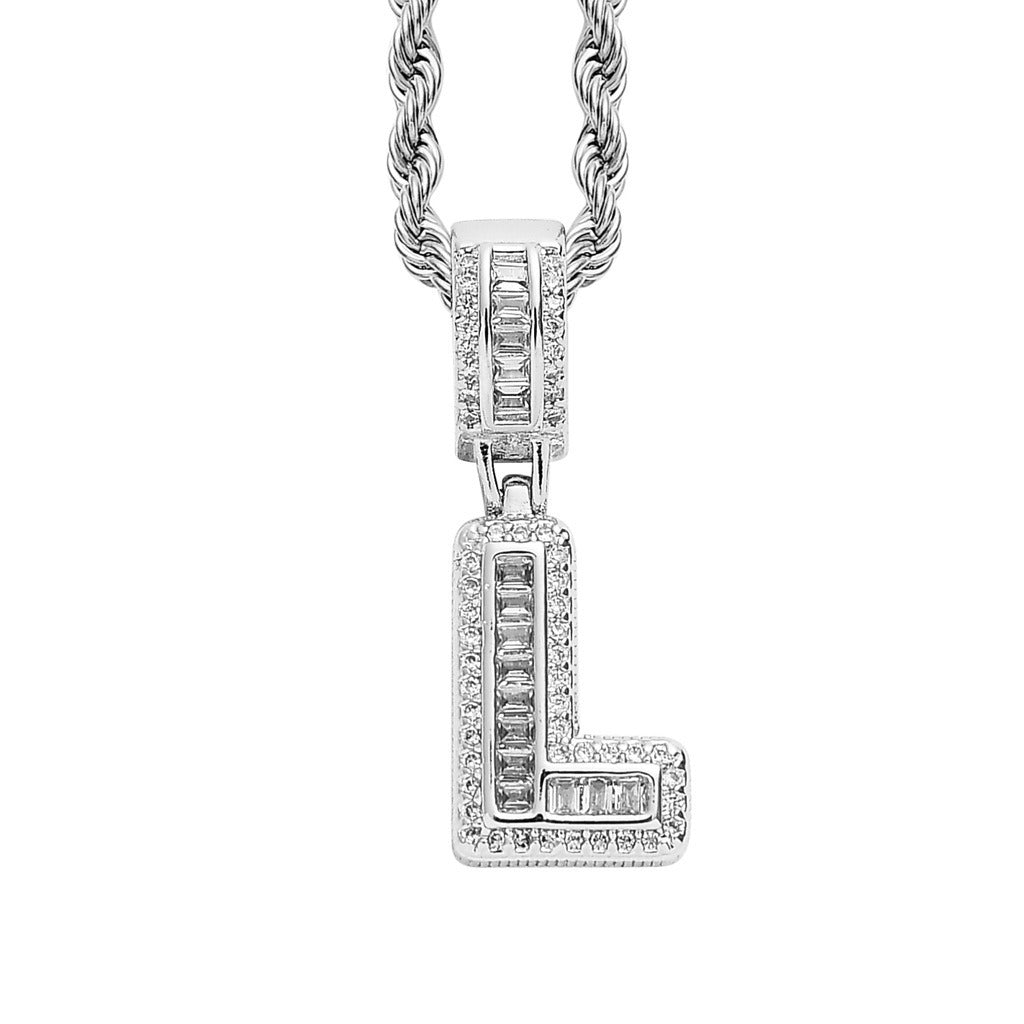 Silver Regular Letter Pendant