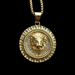 Lion Head Gold Pendant