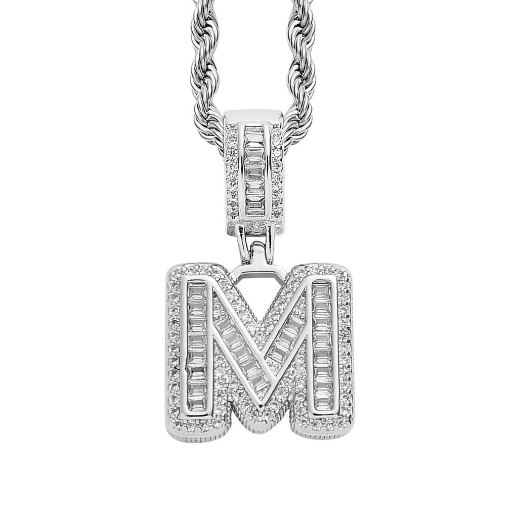 Silver Regular Letter Pendant