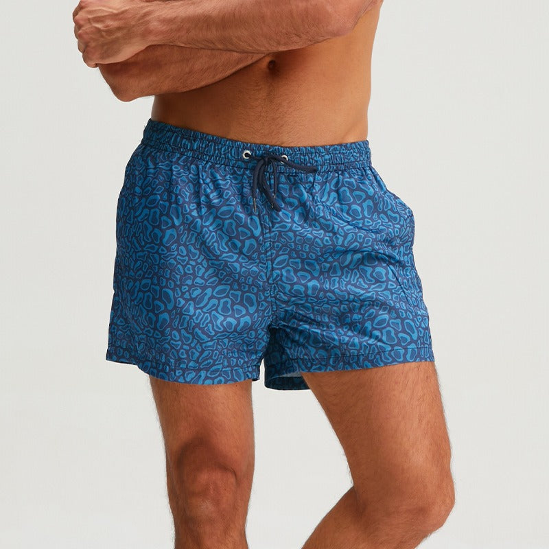 Men's Short Animal Pattern Blue