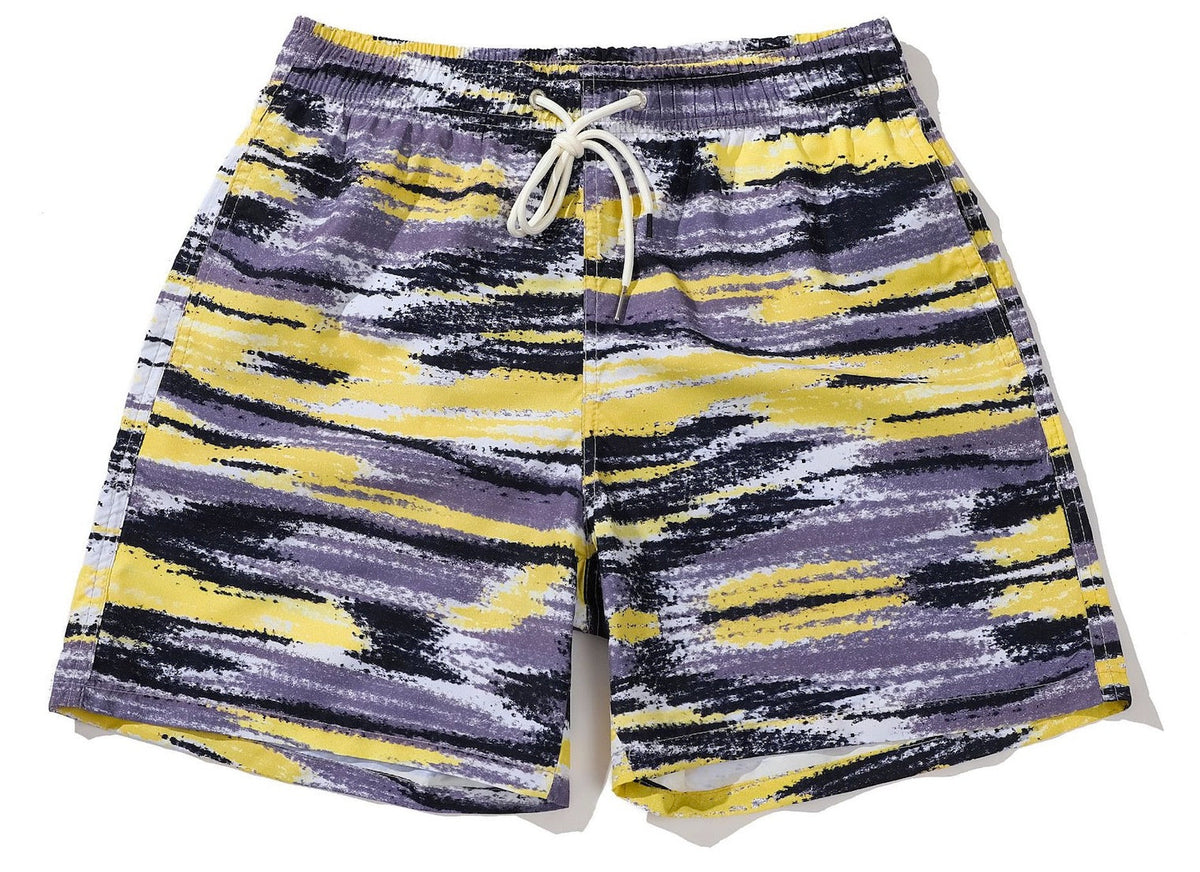 Men's Short Camo Pattern Yellow Gray