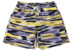 Men's Short Camo Pattern Yellow Gray