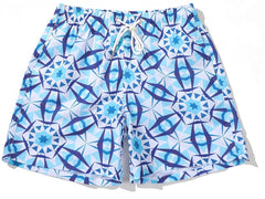 Men's Short Star Pattern Blue