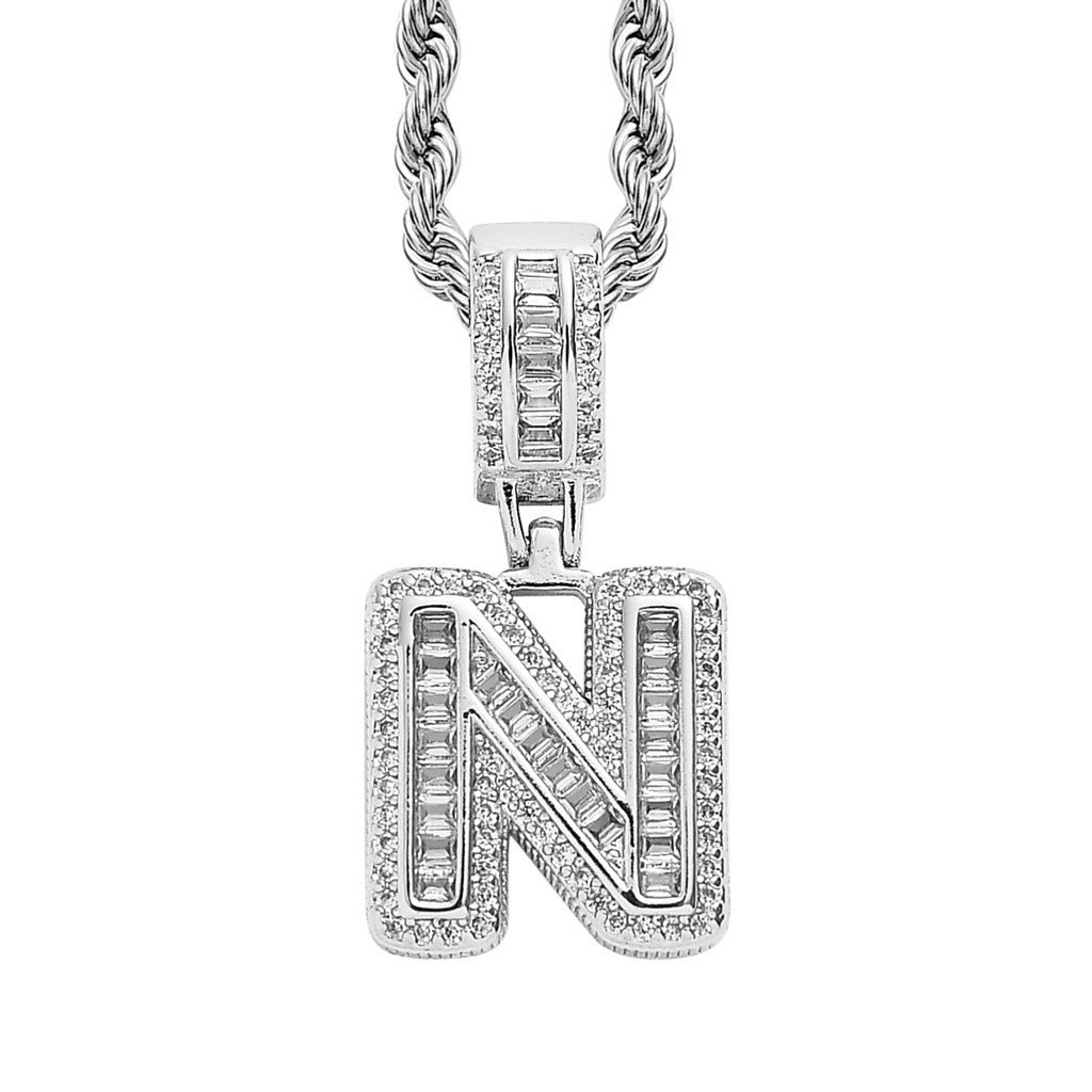 Silver Regular Letter Pendant