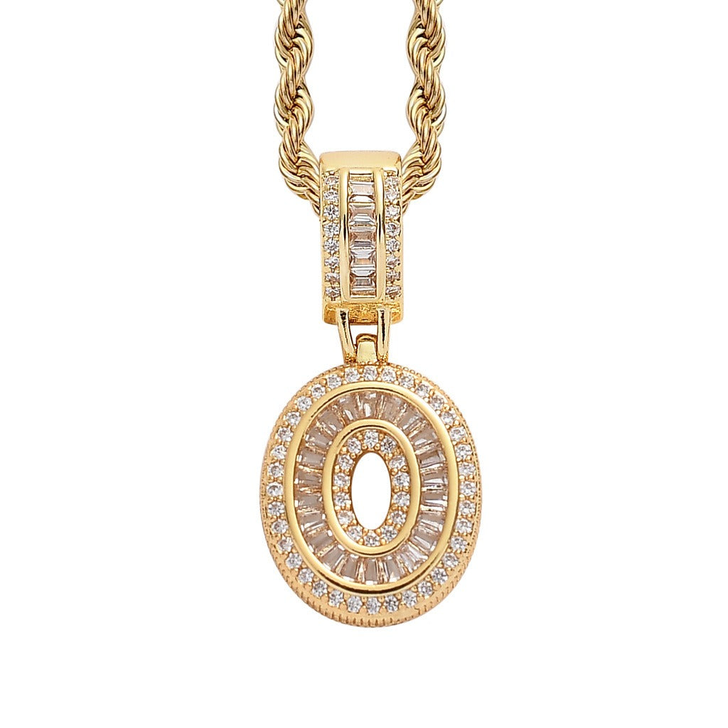 Letter Pendant with Gold Chain