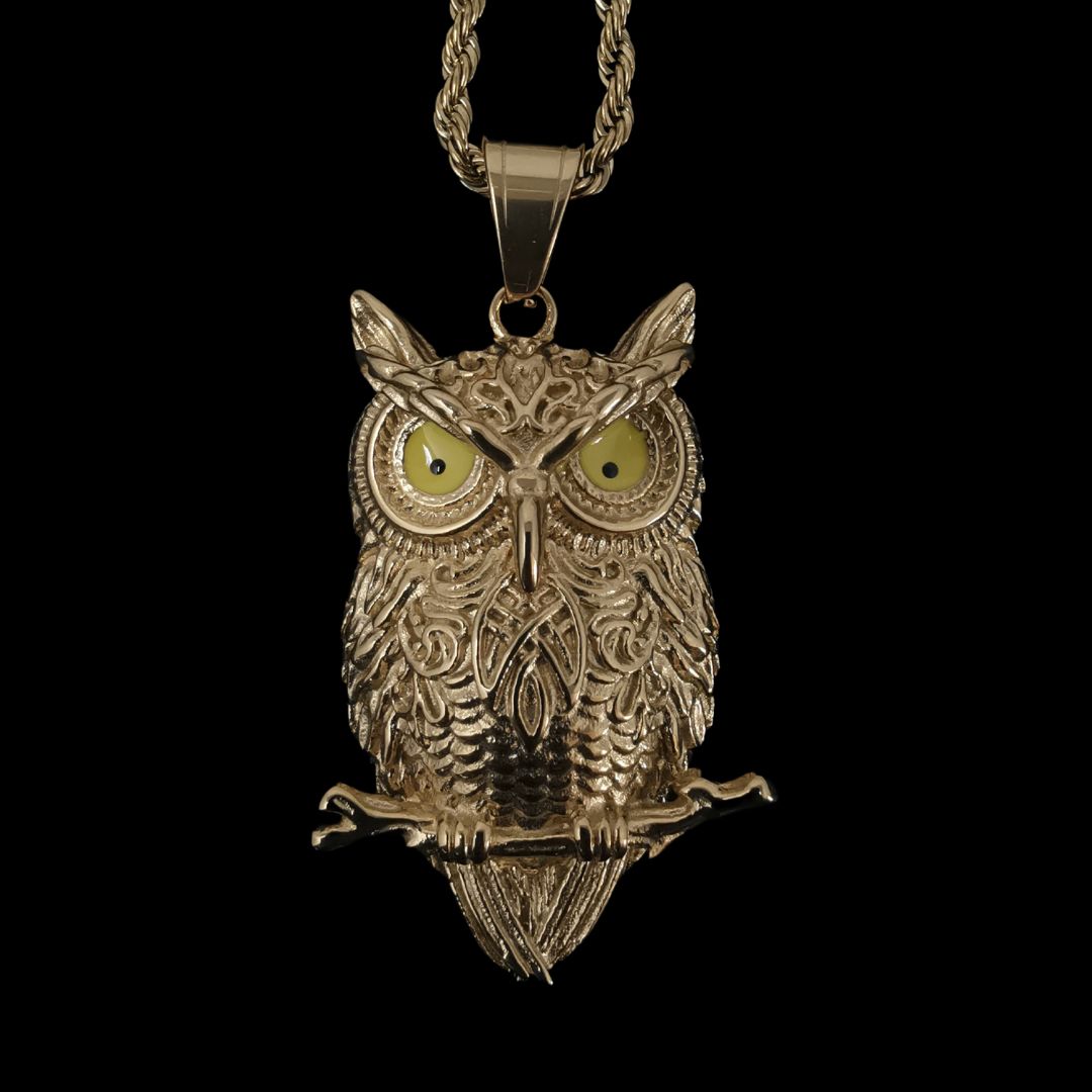 Owl Gold Pendant