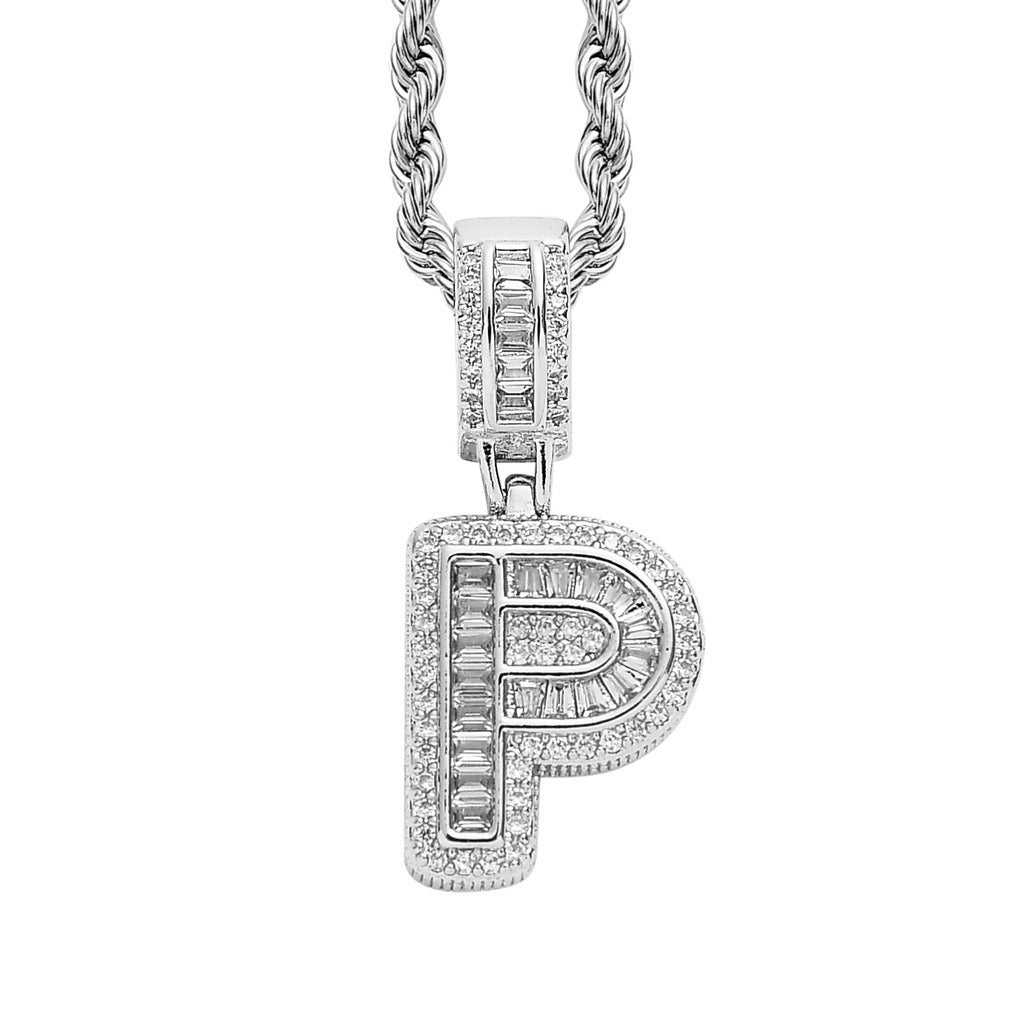 Silver Regular Letter Pendant