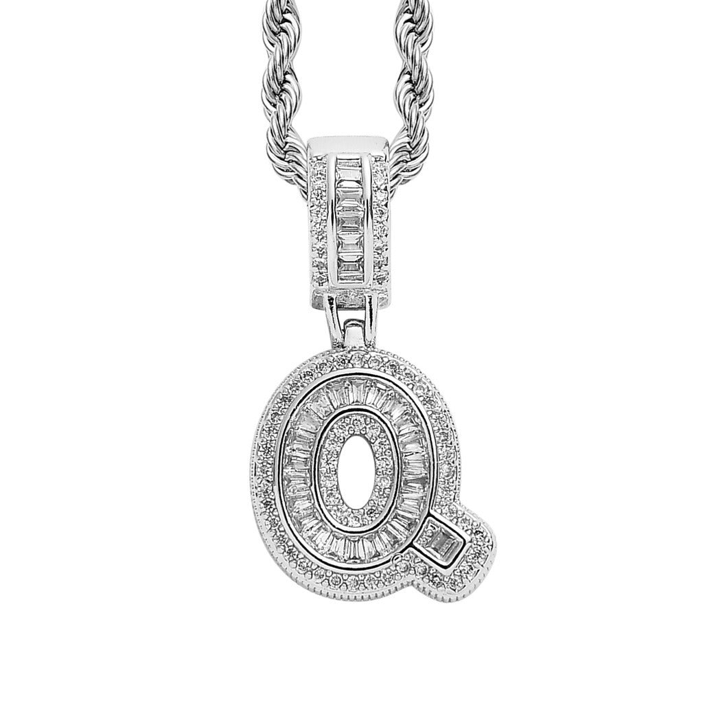Silver Regular Letter Pendant
