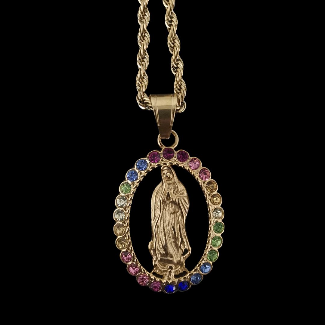 Rainbow Mary Pendant