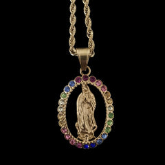 Rainbow Mary Pendant