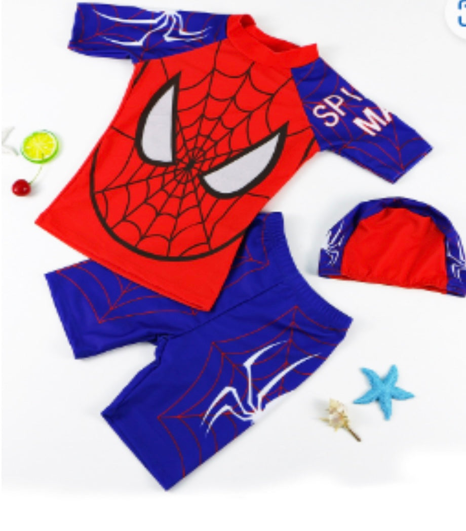 Spider Man Blue Swim Set