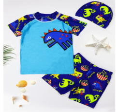 Blue and Neon Green Dinosaur Swim Set