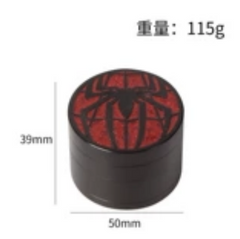 Spider Pattern Zinc Alloy Grinder 50MM 4-Layer