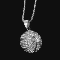 Silver Basketball Pendant