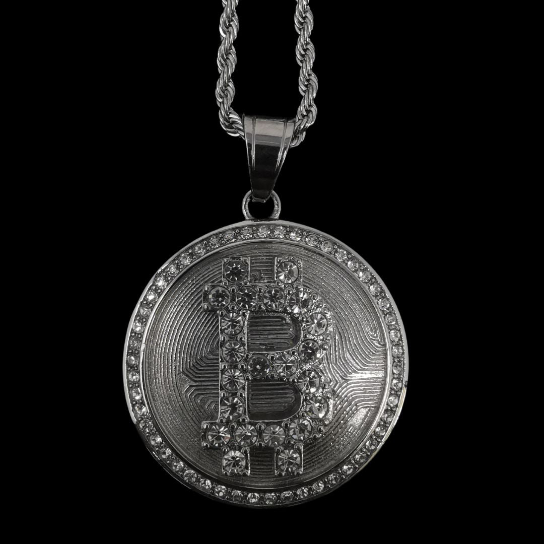 Silver Bitcoin Pendant