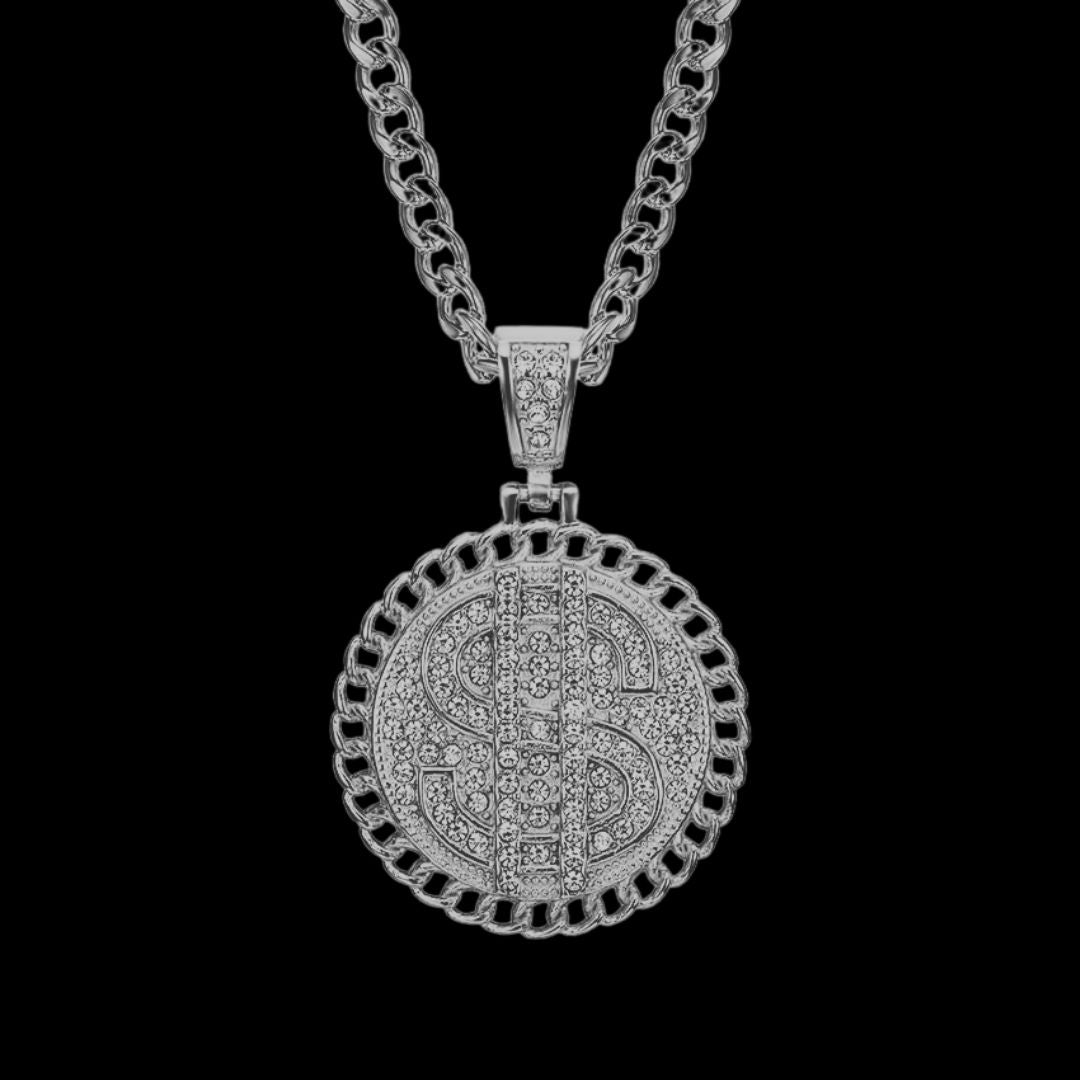 Silver Dollar Round Pendant