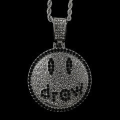 Silver Drew Pendant Smiley Face