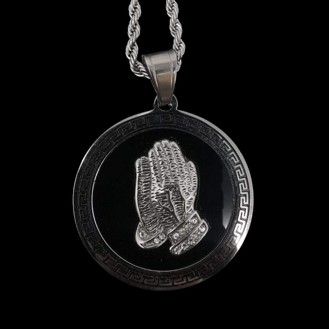 Silver Praying Hand Pendant