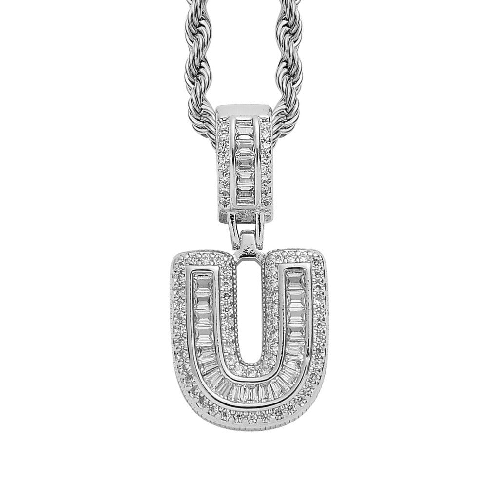 Silver Regular Letter Pendant
