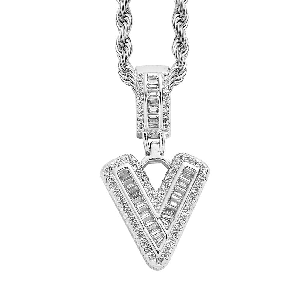 Silver Regular Letter Pendant