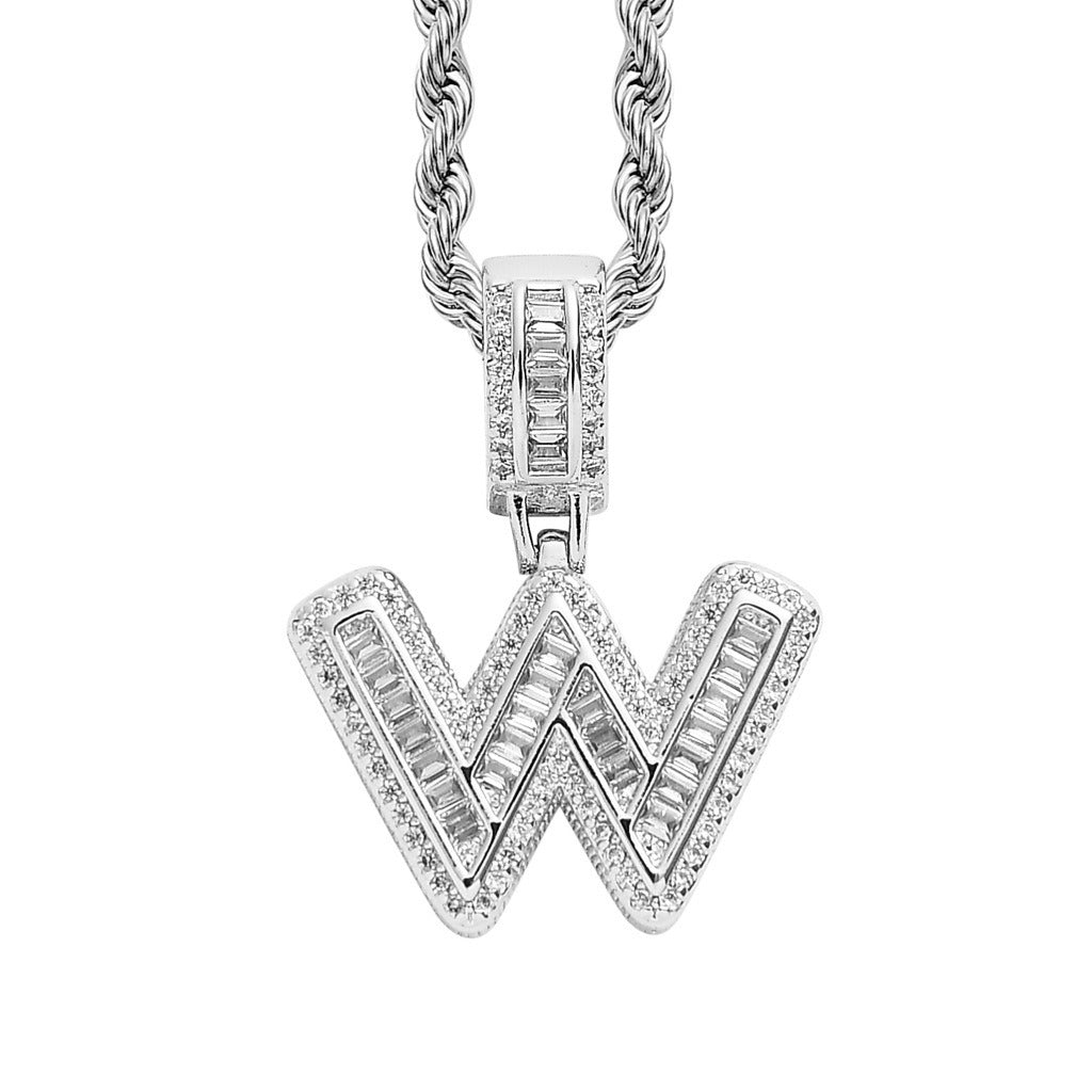 Silver Regular Letter Pendant