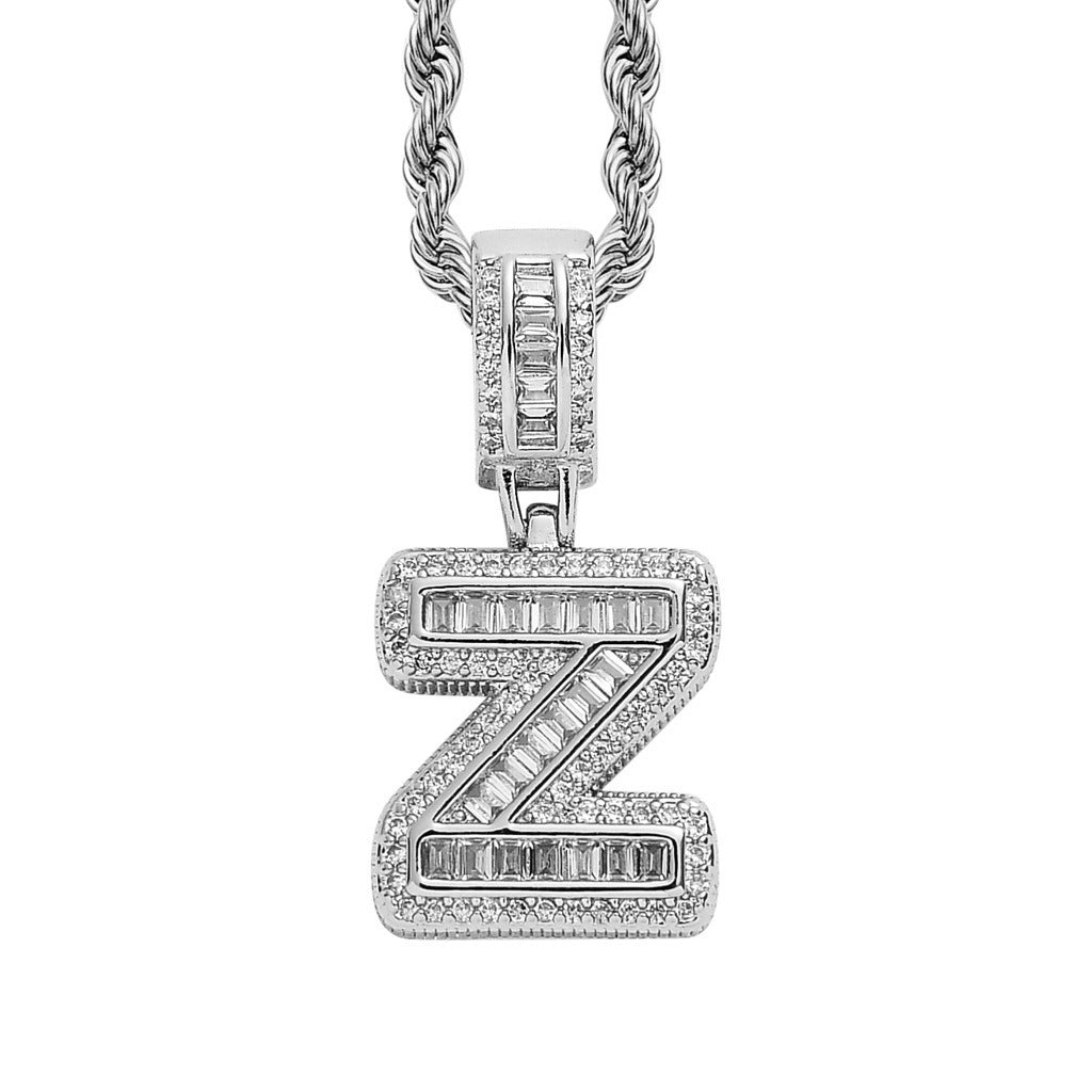 Silver Regular Letter Pendant