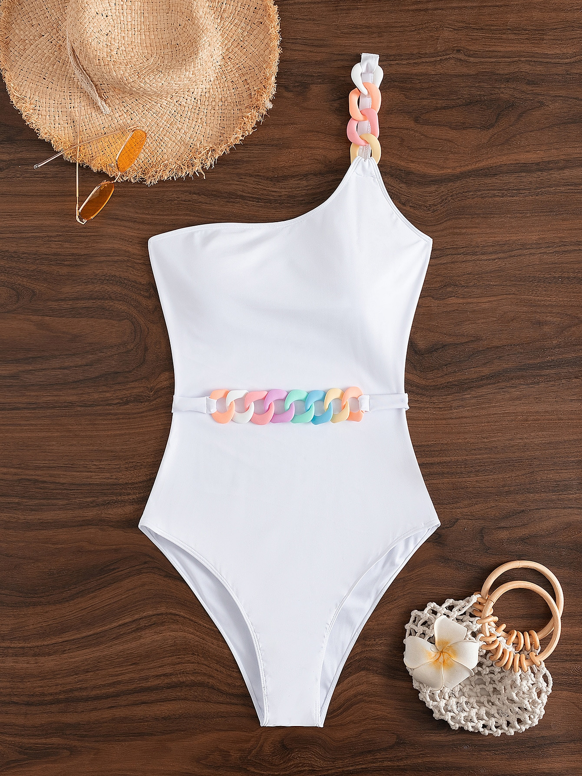 Aliya One Piece Swimsuit Plus Size White
