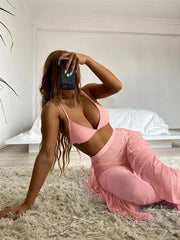 Maya Swimsuit and Coverup Light Pink