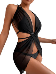 Emerson Black Bikini 3-pieces Set