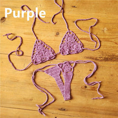 Callie Crochet Bikini Purple