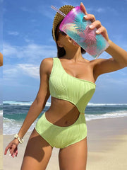 Reese Green Ripple Pattern Monokini