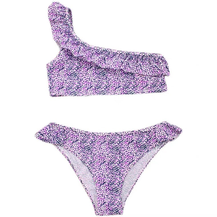 Julia Raffle One Shoulder Purple Bikini