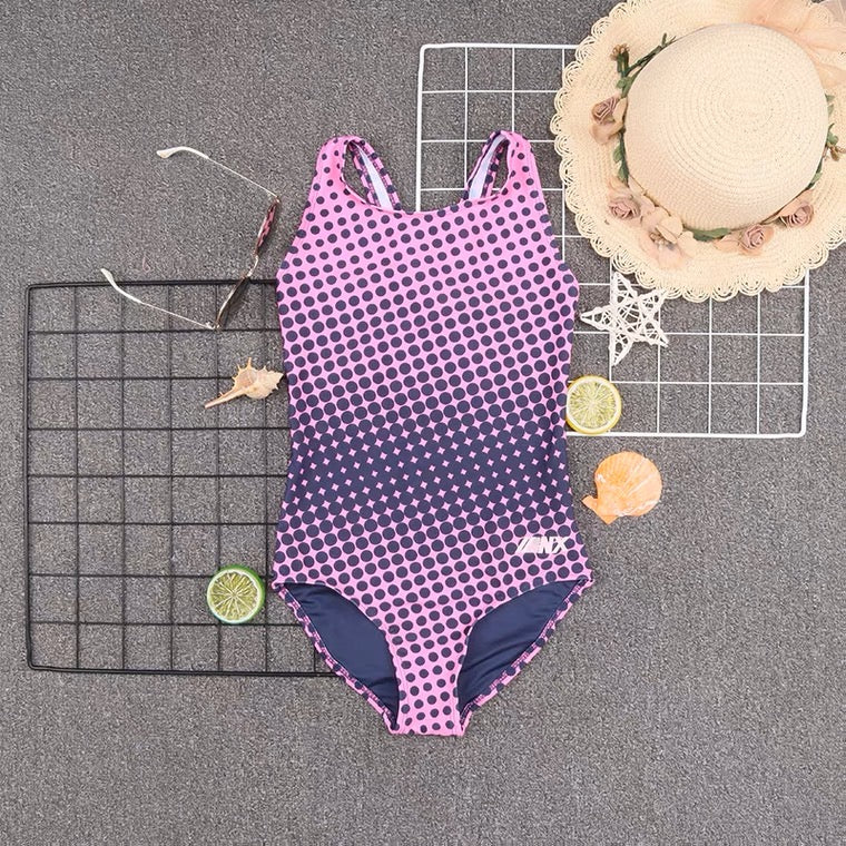 Zahra Pink Dots Training Swimsuit