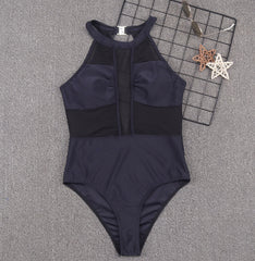 Hyacinth Black Mesh One Piece