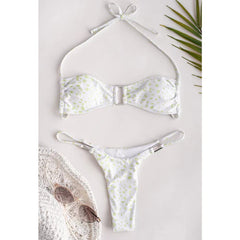 Emery Dots Bikini Green